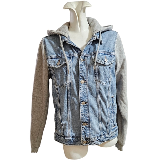 Steampunk Pug Dog Handpainted On a Hooded Denim Jean Jacket. - Picture 3 of 5